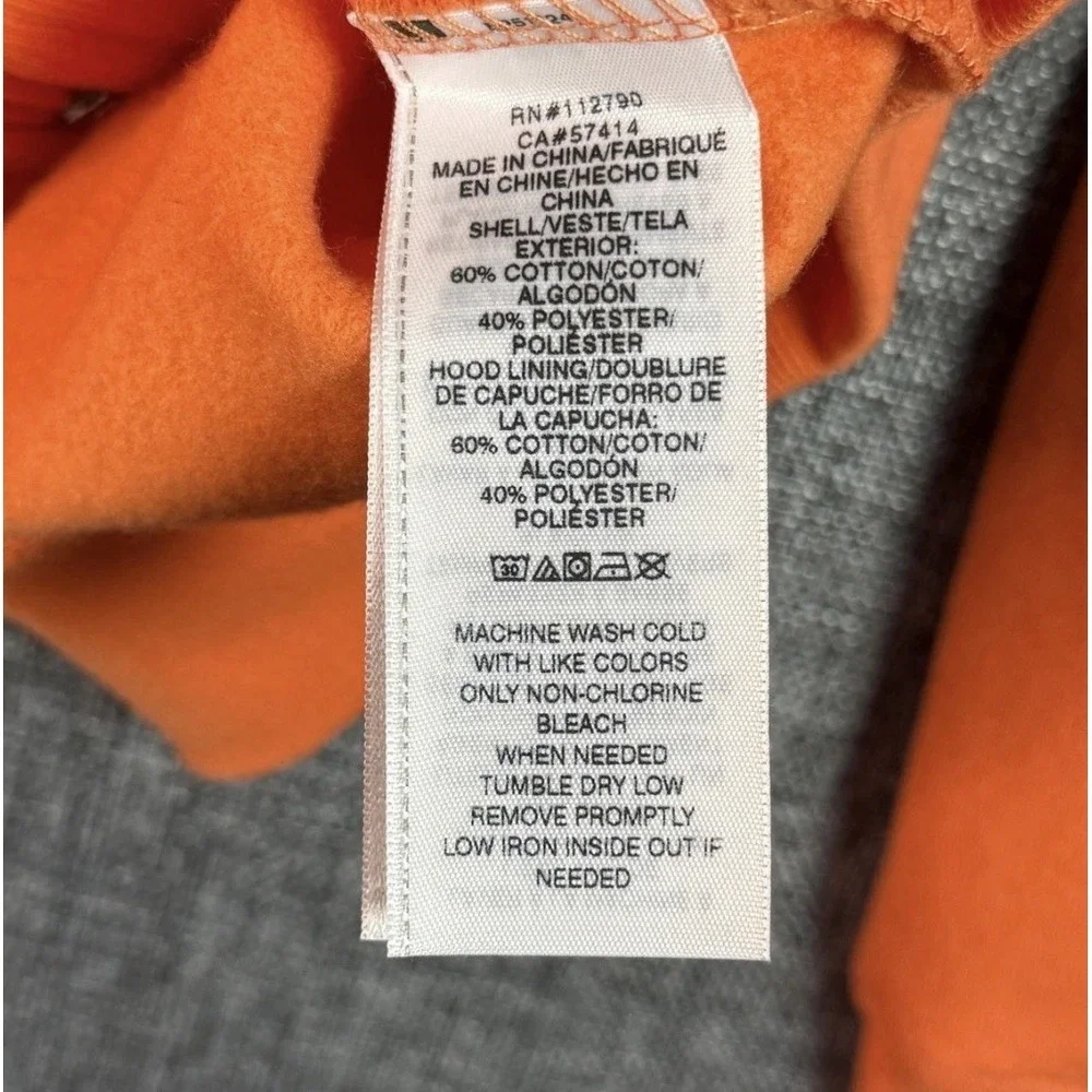 True Religion Metallic Buddha Zip Hoodie Mens M Papaya Orange Fleece NWT 700440